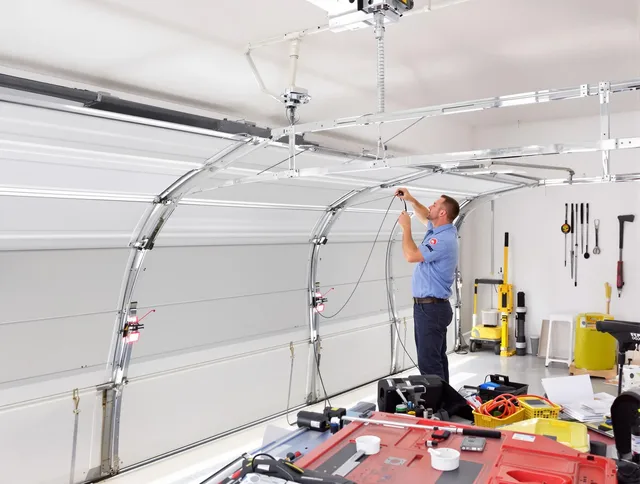 Garage door cable repair service by Fountainebleau Garage Door Repair in Fountainebleau