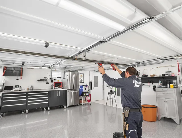 Overhead garage door repair service by Fountainebleau Garage Door Repair in Fountainebleau