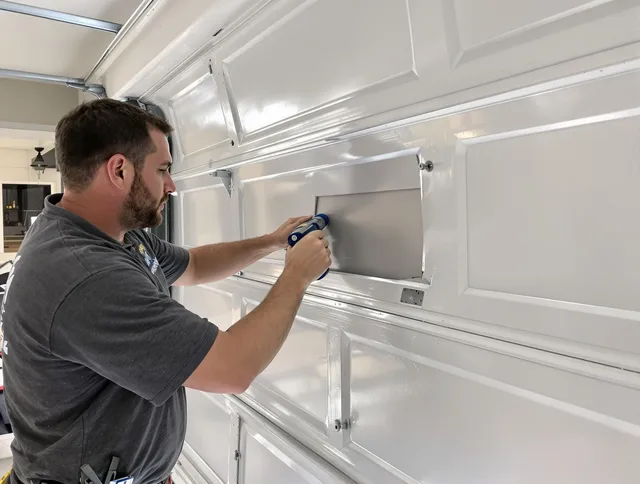 Garage door panel repair by Fountainebleau Garage Door Repair in Fountainebleau