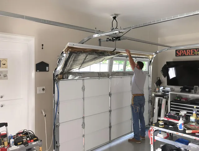 Garage door section replacement by Fountainebleau Garage Door Repair in Fountainebleau